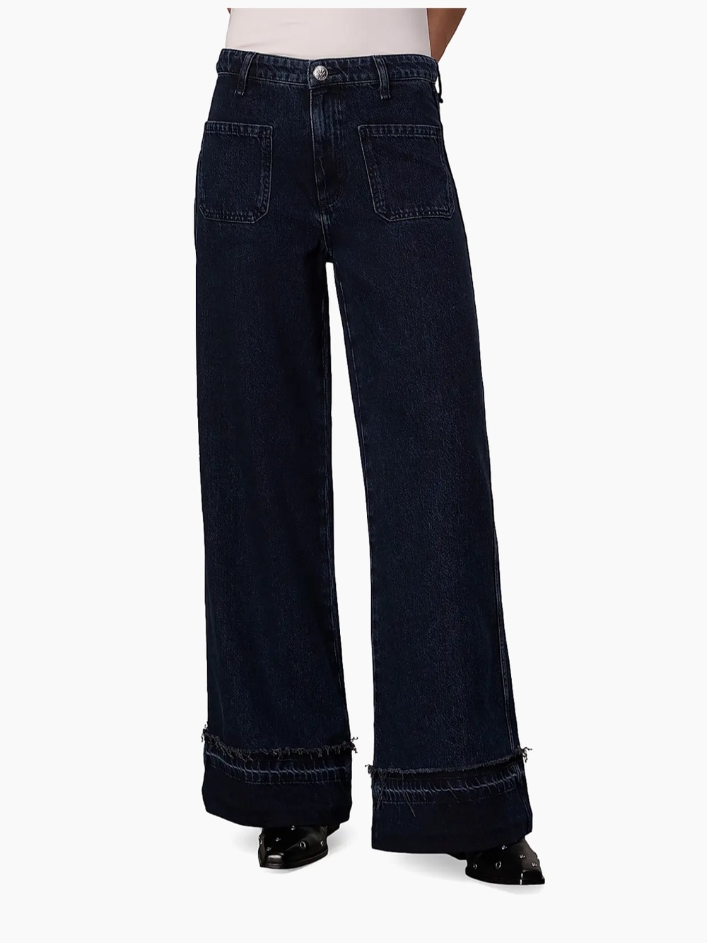 rag & bone Women’s Marina Denim Mid-Rise Wide-Leg Jeans (Size 29)